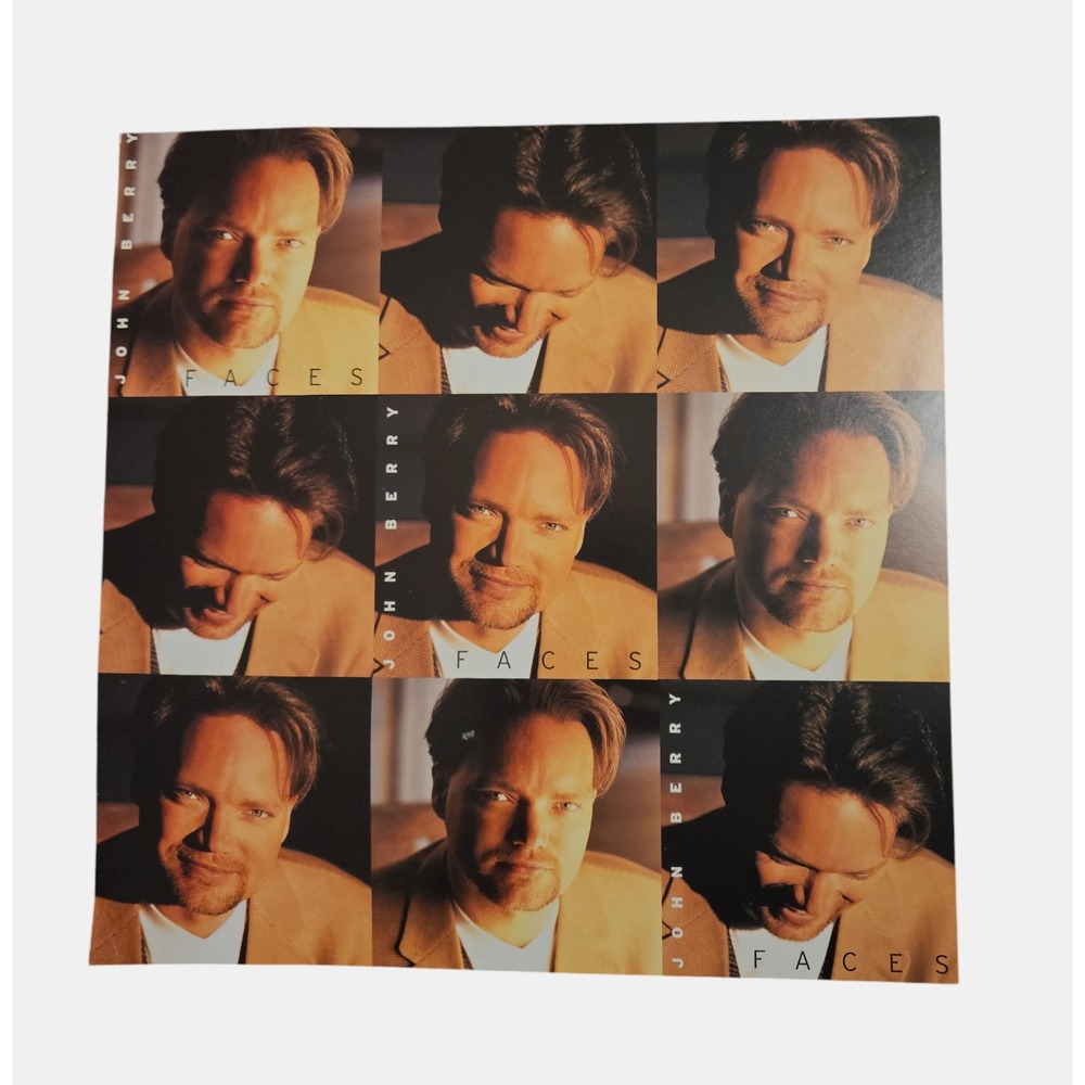 John Berry‎ Faces 1996 Promo Flat Poster 12x12 Double Sided Capitol Nashville